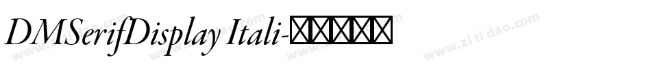 DMSerifDisplay Itali字体转换